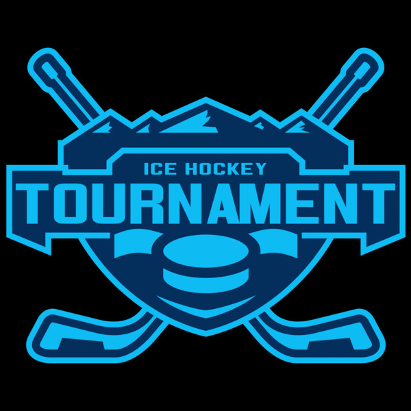 Tournament Ice Hockey logo template Thumbnail