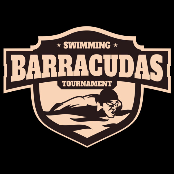 Barracudas Swimming Tournament logo template Thumbnail